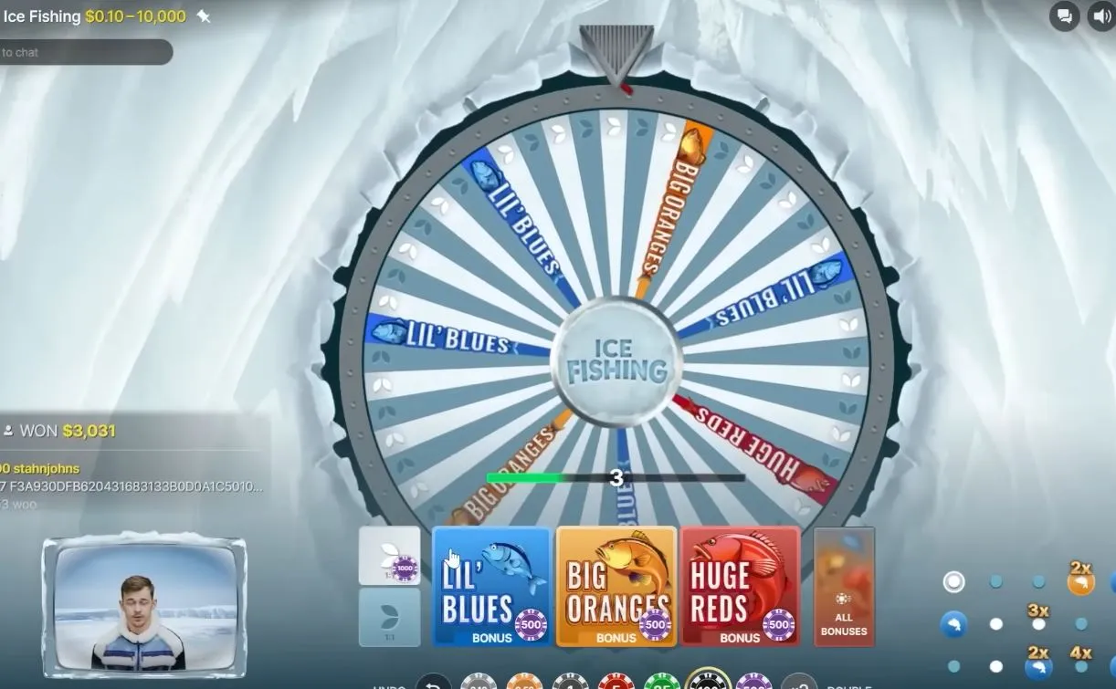 I tre giochi bonus: Lil' Blues, Big Oranges e Huge Reds